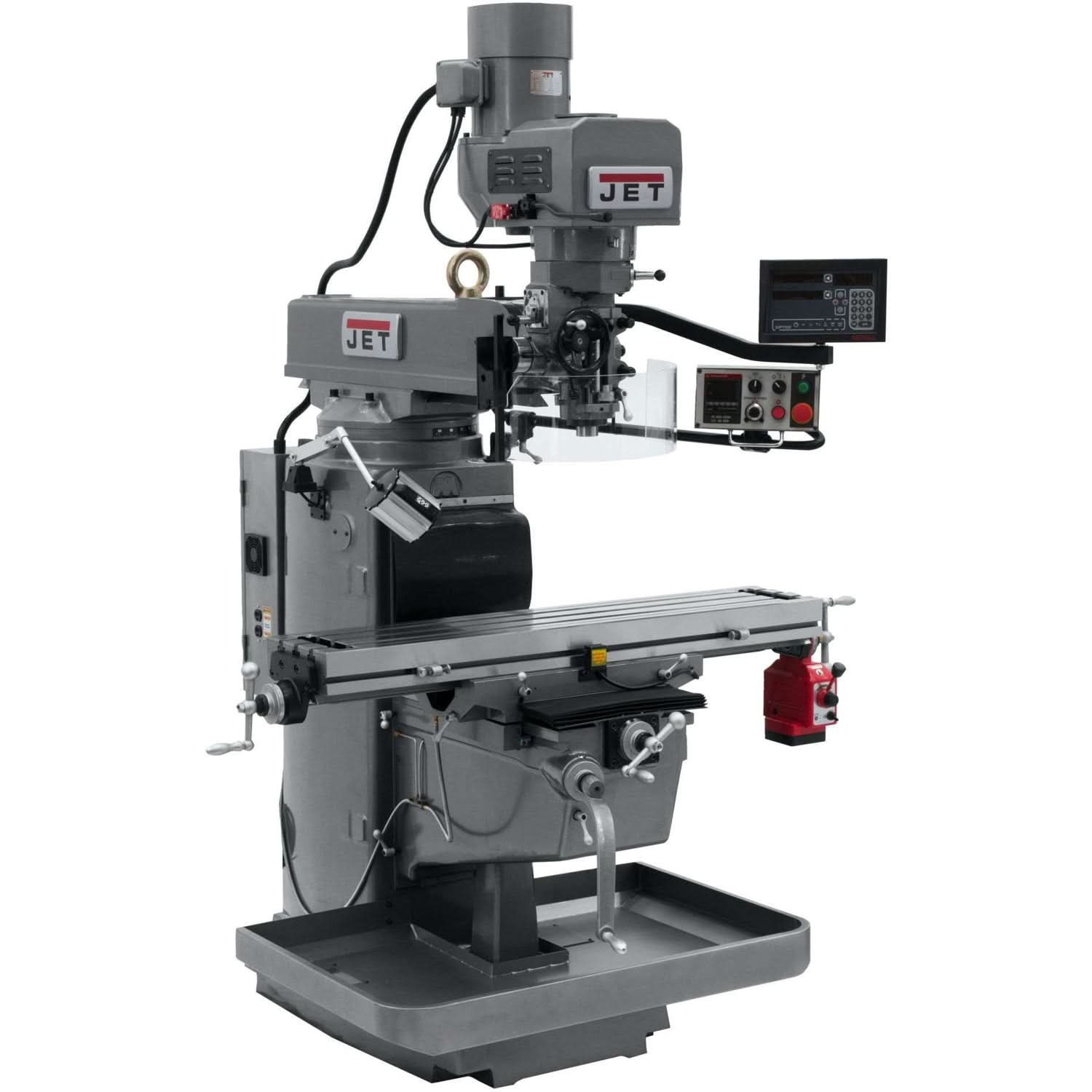 Jet Tools 690639 JTM-1050EVS2/230 Mill With 3-Axis Newall DP700 DRO (Knee) With X-Axis Powerfeed