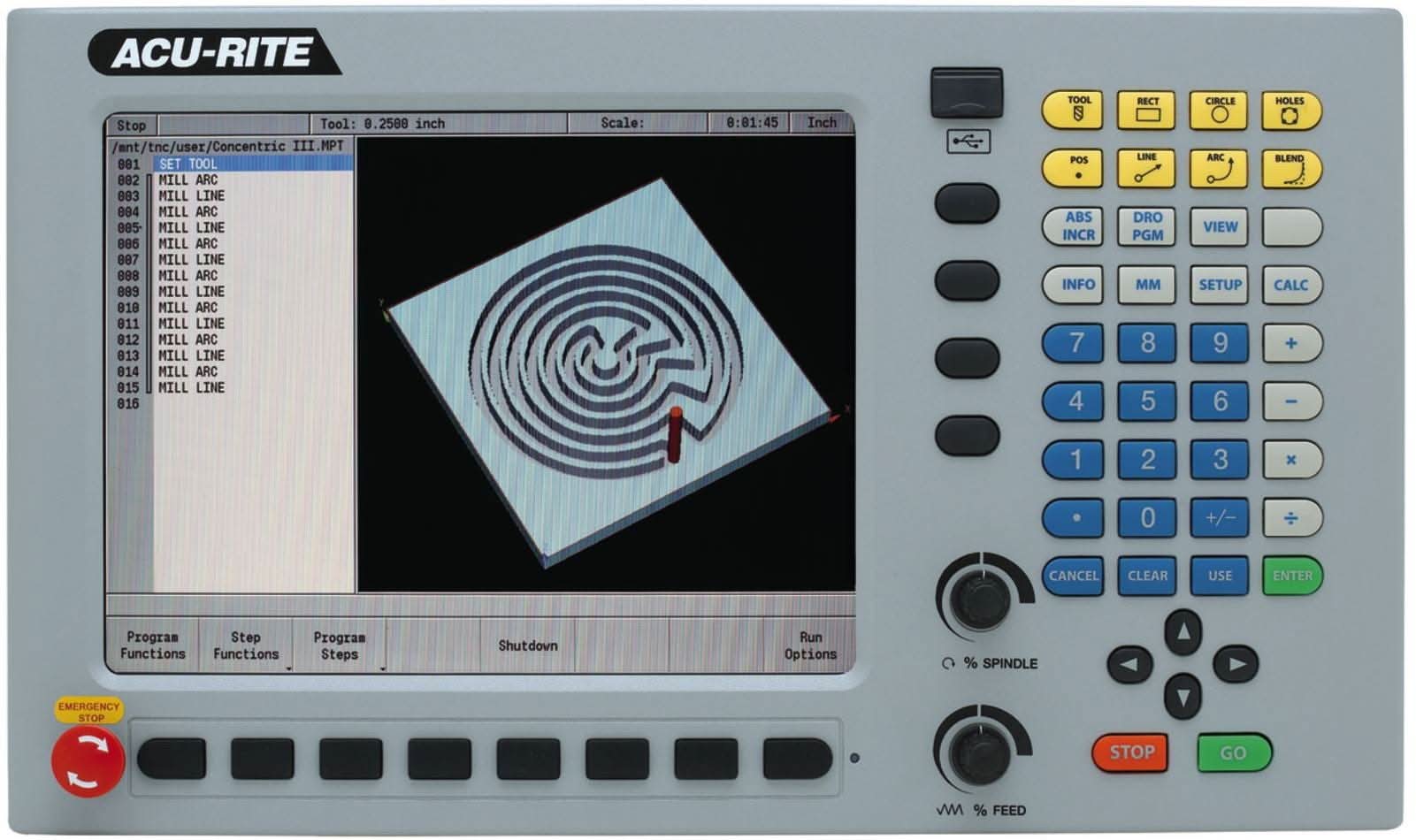 Jet Tools 690676 JTM-1050EVS2/230 Mill With 3-Axis Acu-Rite MilPwr G2 CNC Controller