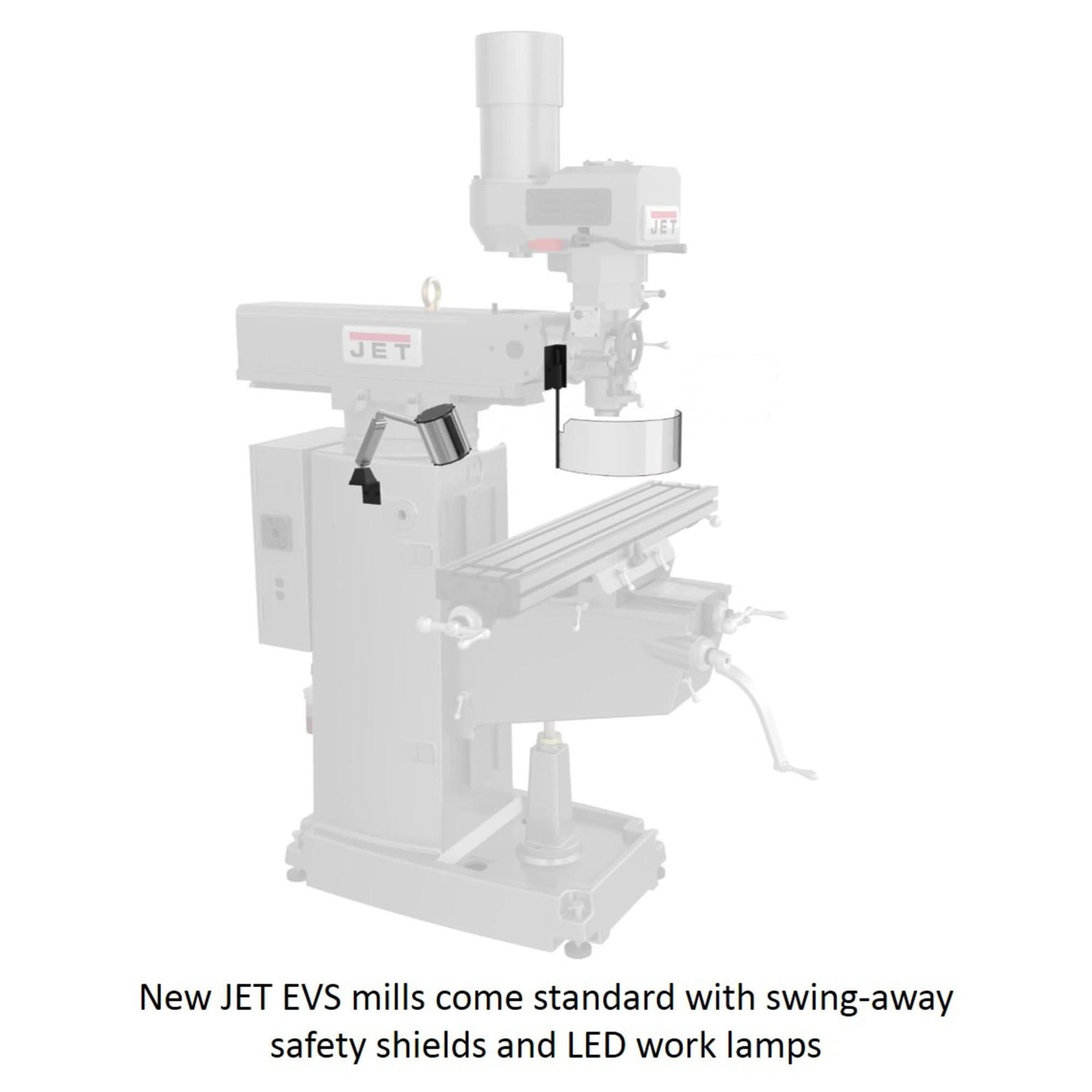 Jet Tools 691500 JTM-949EVS/230 Electronic Variable Speed Vertical Milling Machine 230V 3Ph