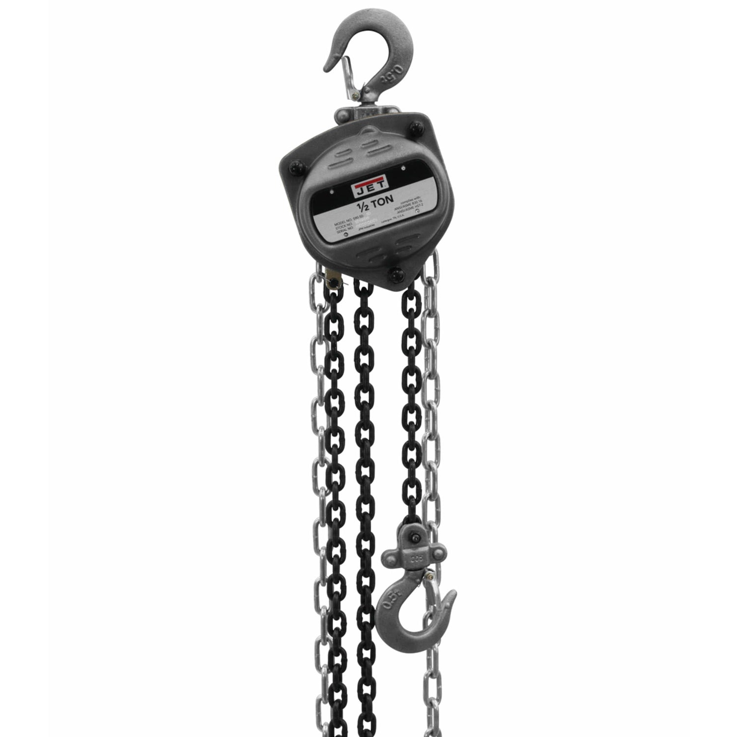 Jet 101903 S90-050-30 1/2-Ton Hand Chain Hoist With 30-Foot Lift