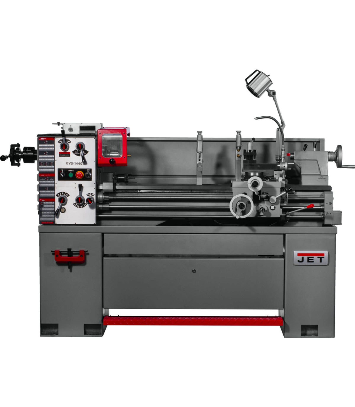 Jet 311447 EVS-1440 Electronic Variable Speed lathe with Acu_rite 203 DRO Taper Attachment & Collet Closer3HP 230/460V 3Ph