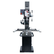 Jet 351163 JMD-45VSPF Variable Speed Square Column Geared Head Mill/Drill with Newall DP500 2-Axis DRO & X-Axis Powerfeed