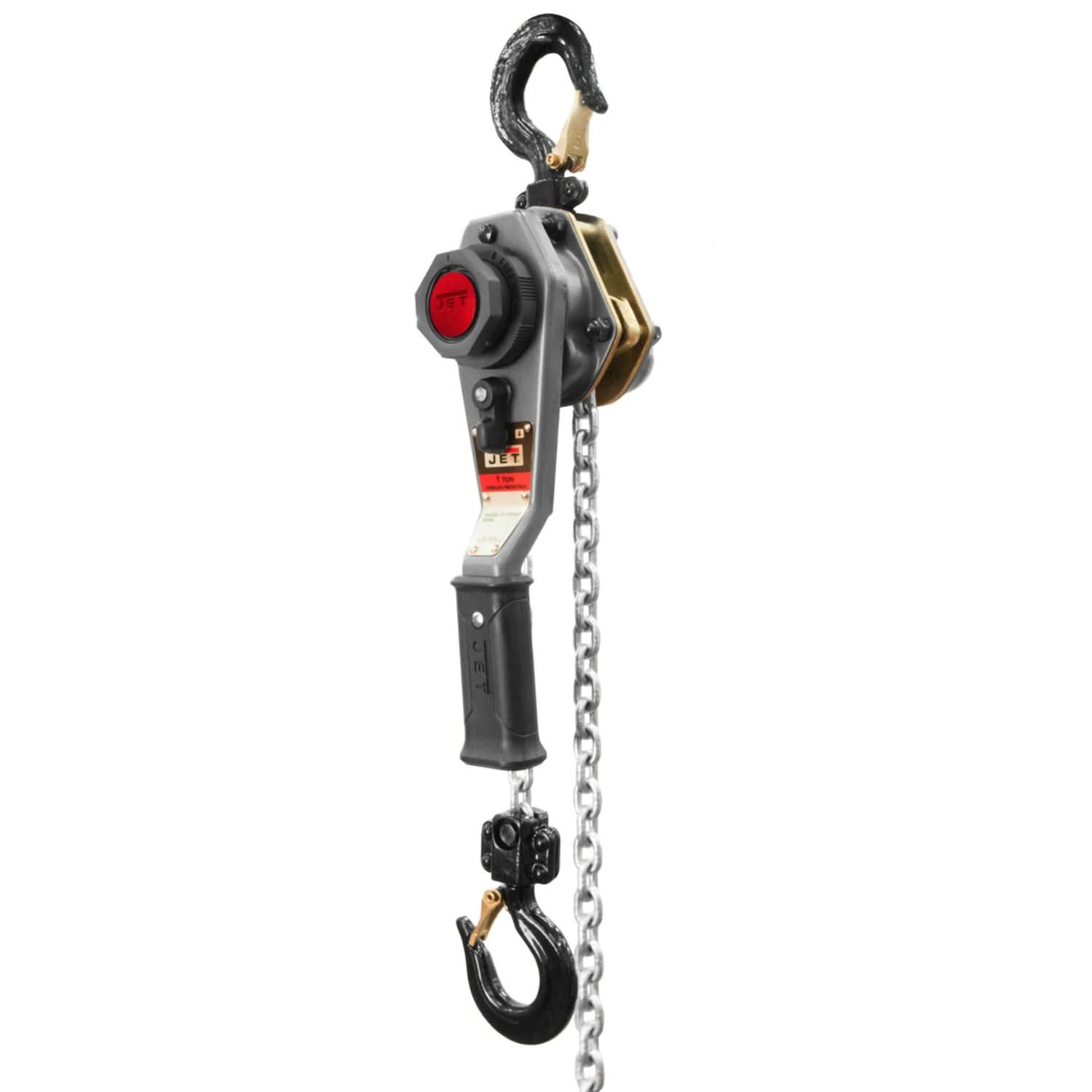 Jet 376203 JLH Series 1 Ton Lever Hoist 20-Foot Lift with Overload Protection
