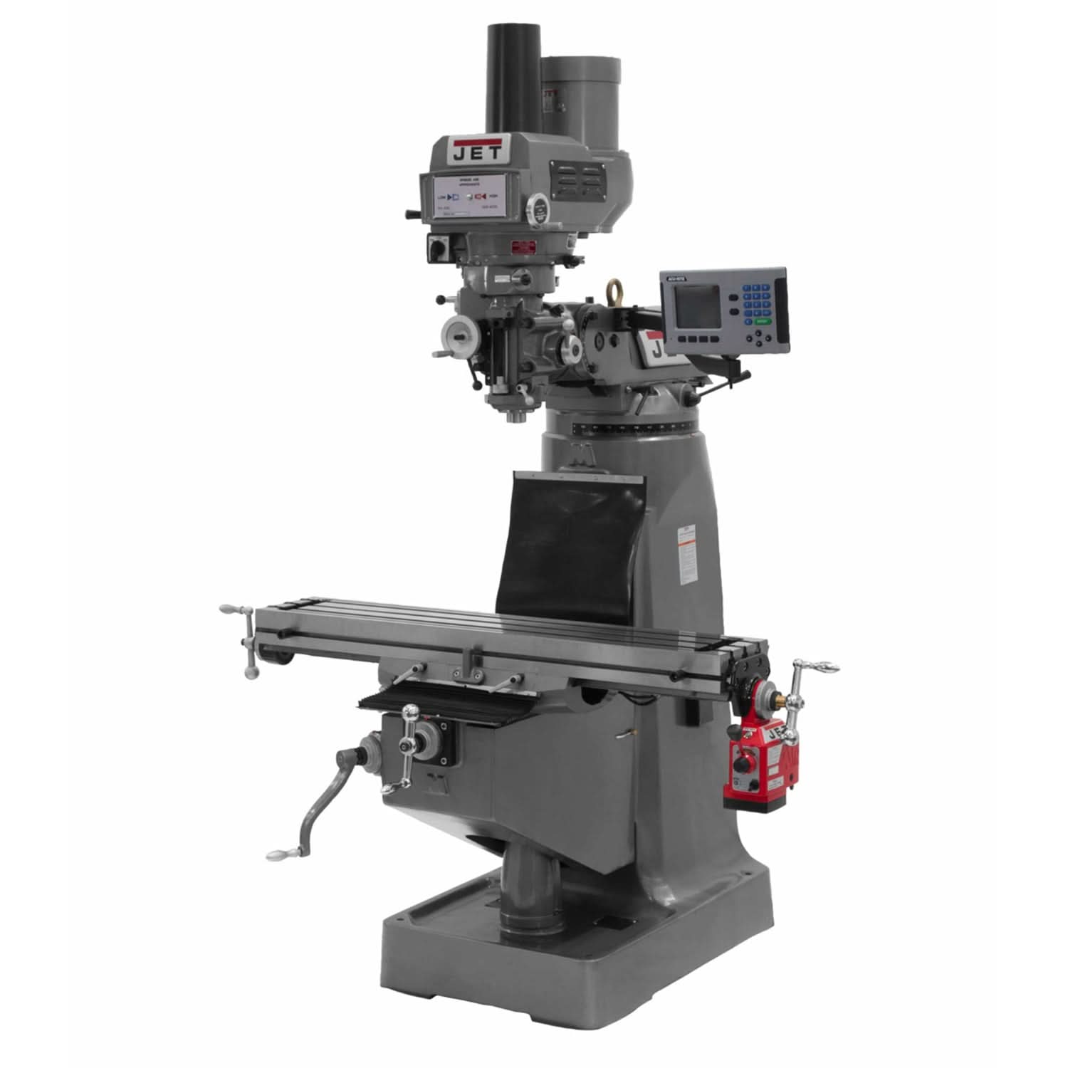 Jet 690251 JTM-4VS Mill With 3-Axis ACU-RITE 203 DRO (Quill) With X-Axis Powerfeed and Power Draw Bar