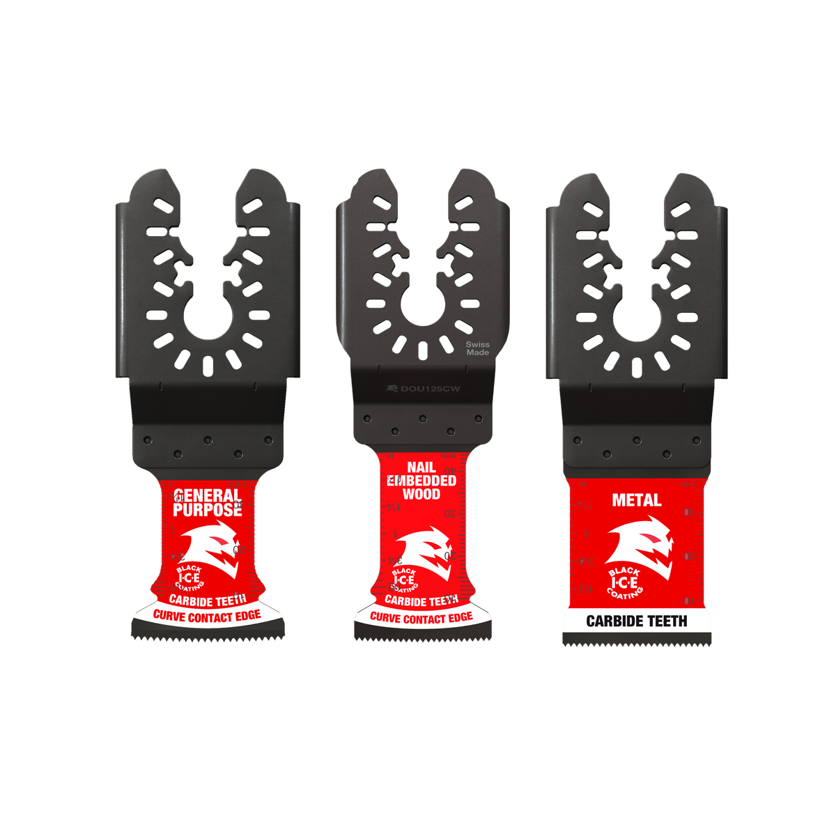 Diablo DOU3CVS AMPED Demo Demon & AMPED Steel Demon Universal Fit Carbide Oscillating Blade Set, 3-Piece