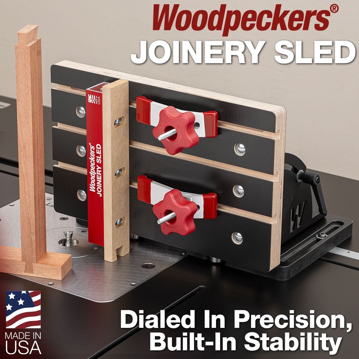 Woodpeckers JSLED Table Saw Joinery Sled w/Rack-It