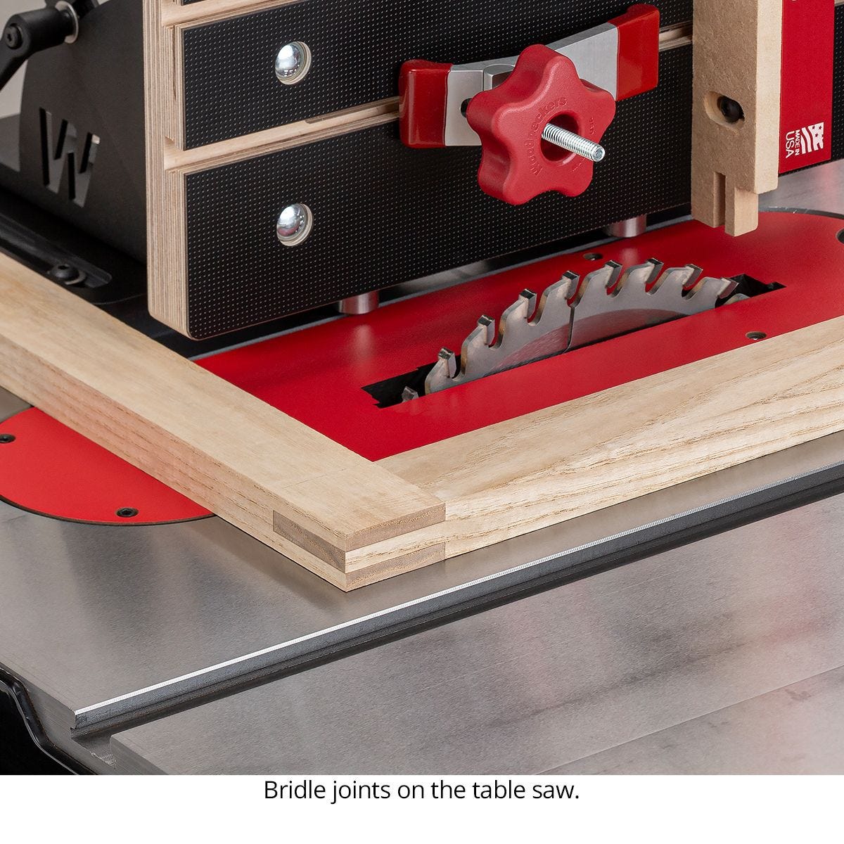 Woodpeckers JSLED Table Saw Joinery Sled w/Rack-It