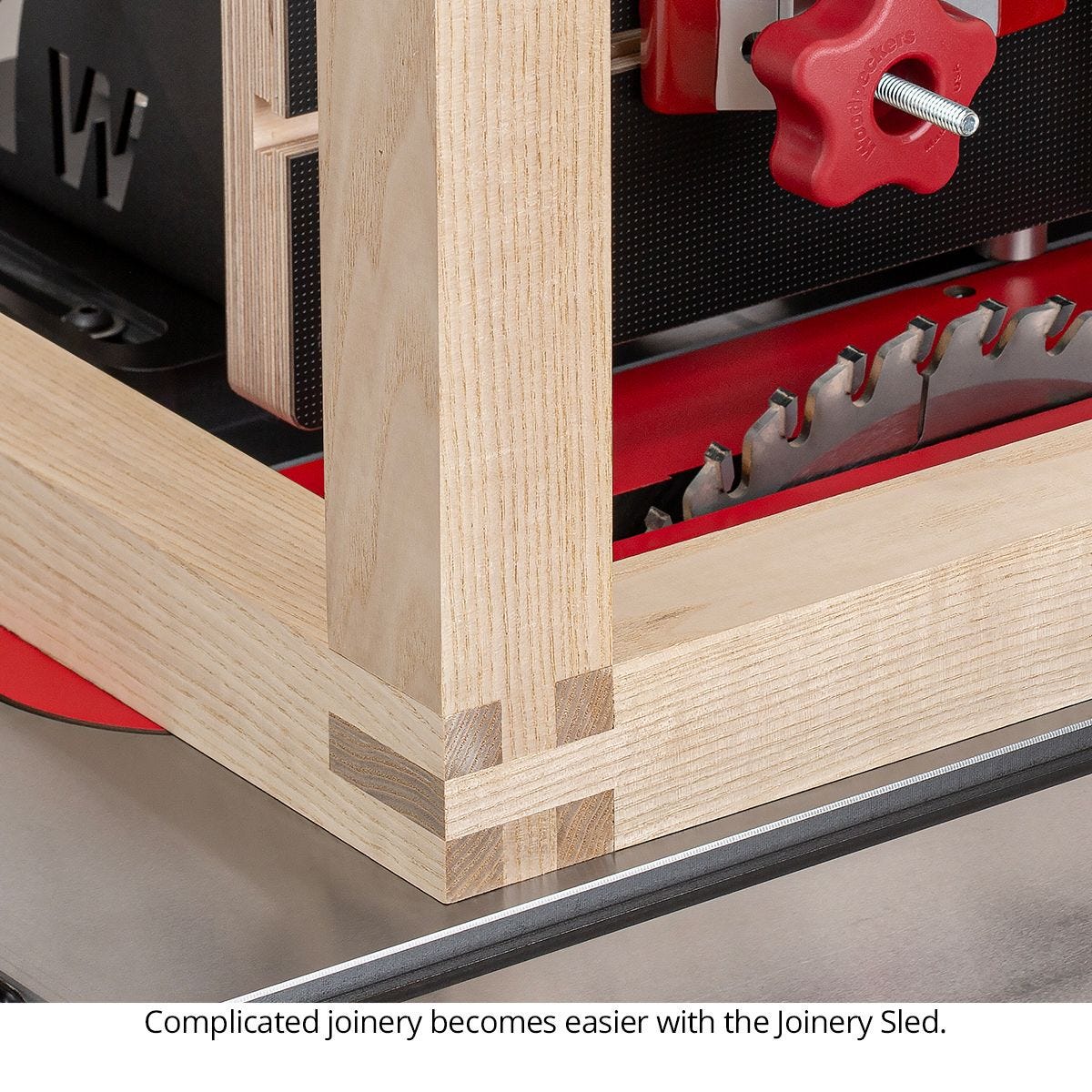 Woodpeckers JSLED Table Saw Joinery Sled w/Rack-It