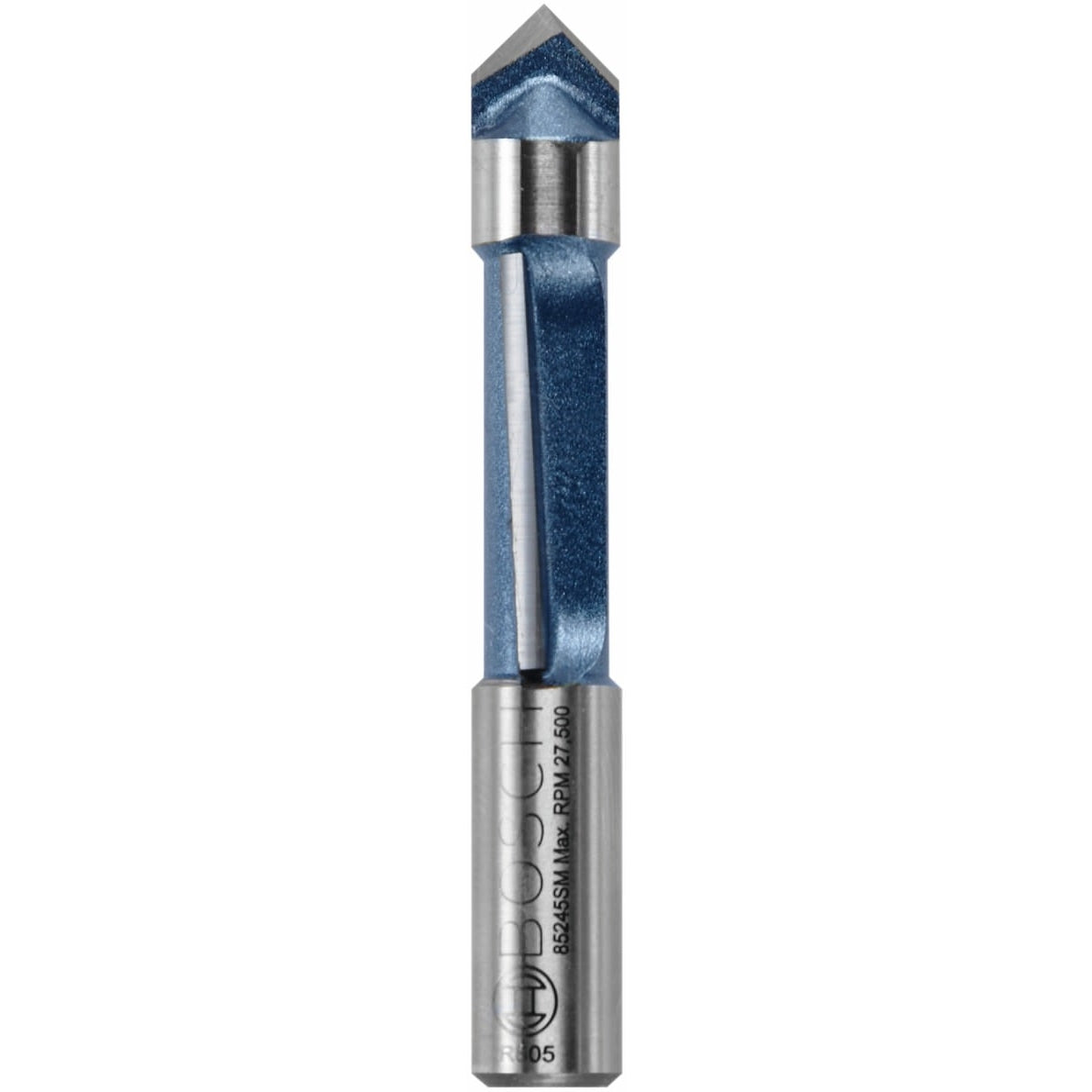 Bosch 85245SMC 3/8 In. x 1 In. Carbide-Tipped Single-Flute Shear Angle Pilot Panel Router Bit