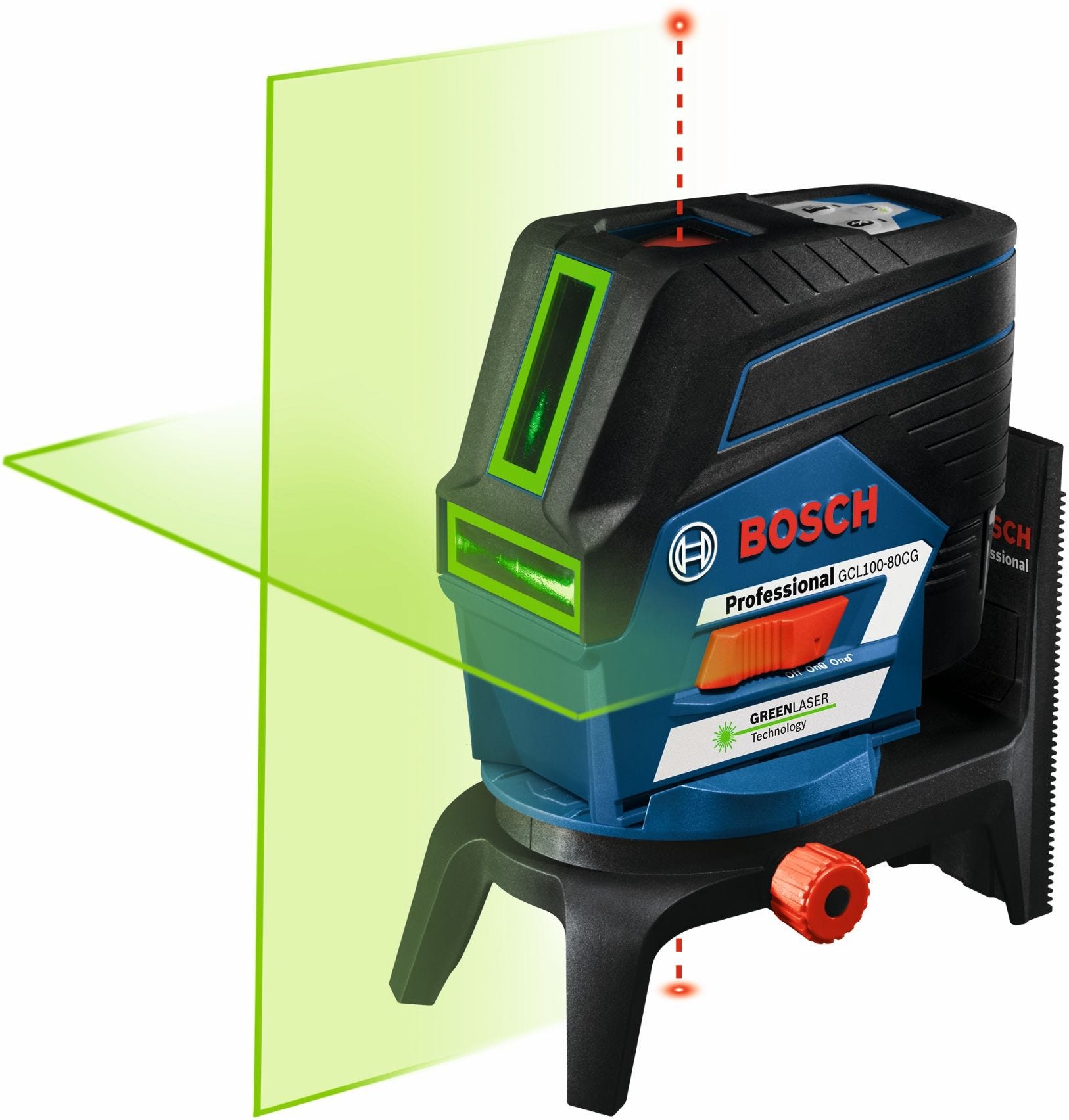 Bosch GCL100-80CG 12V Max Connected Green-Beam Cross-Line Laser with Plumb Points