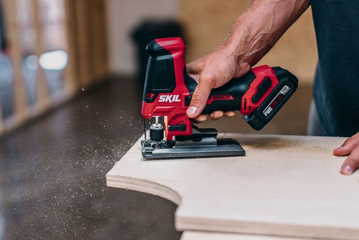 SKIL JS5833A-10 PWRCORE 12 Brushless 12V Compact Jigsaw Kit with Battery and PWR JUMP Charger