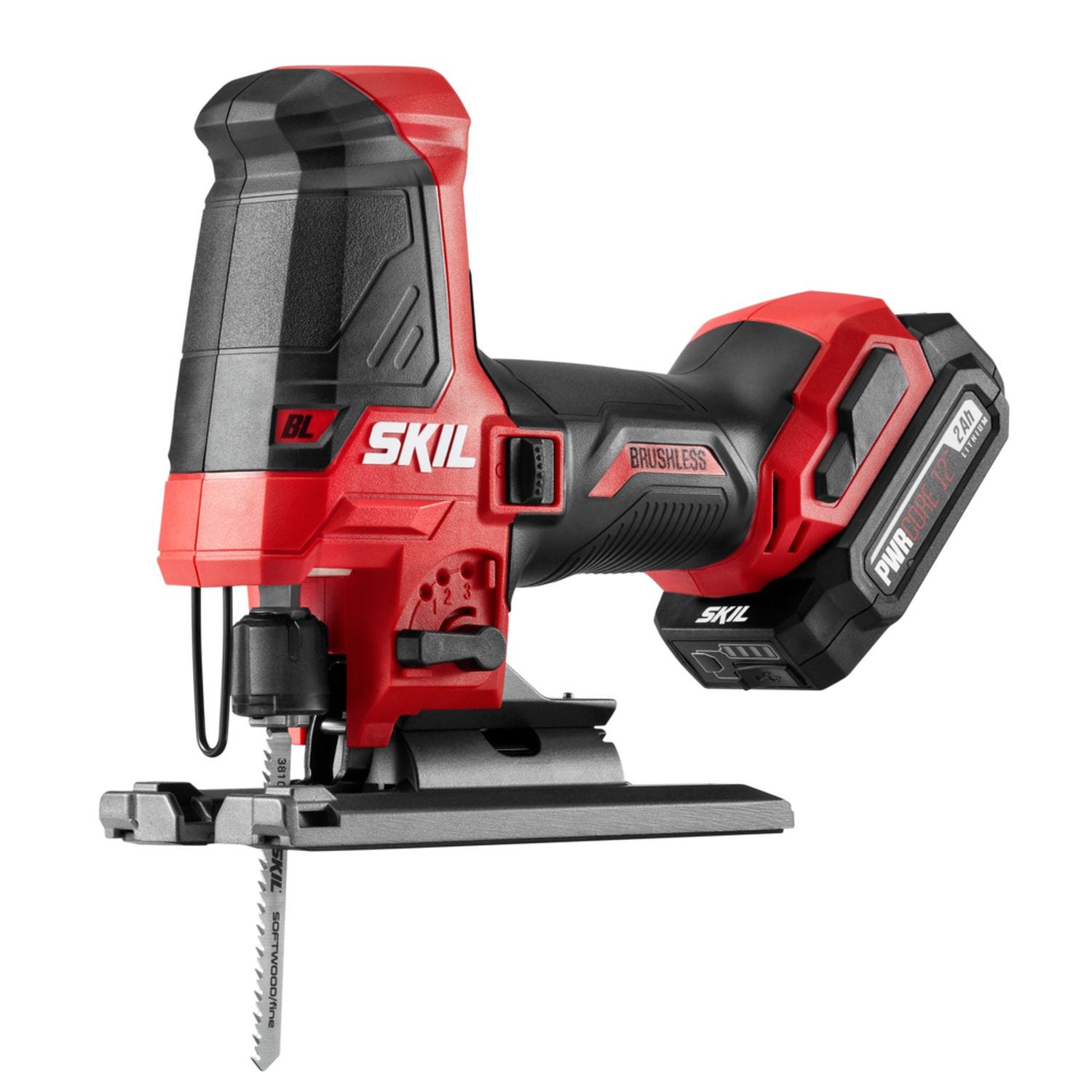 SKIL JS5833A-10 PWRCORE 12 Brushless 12V Compact Jigsaw Kit with Battery and PWR JUMP Charger