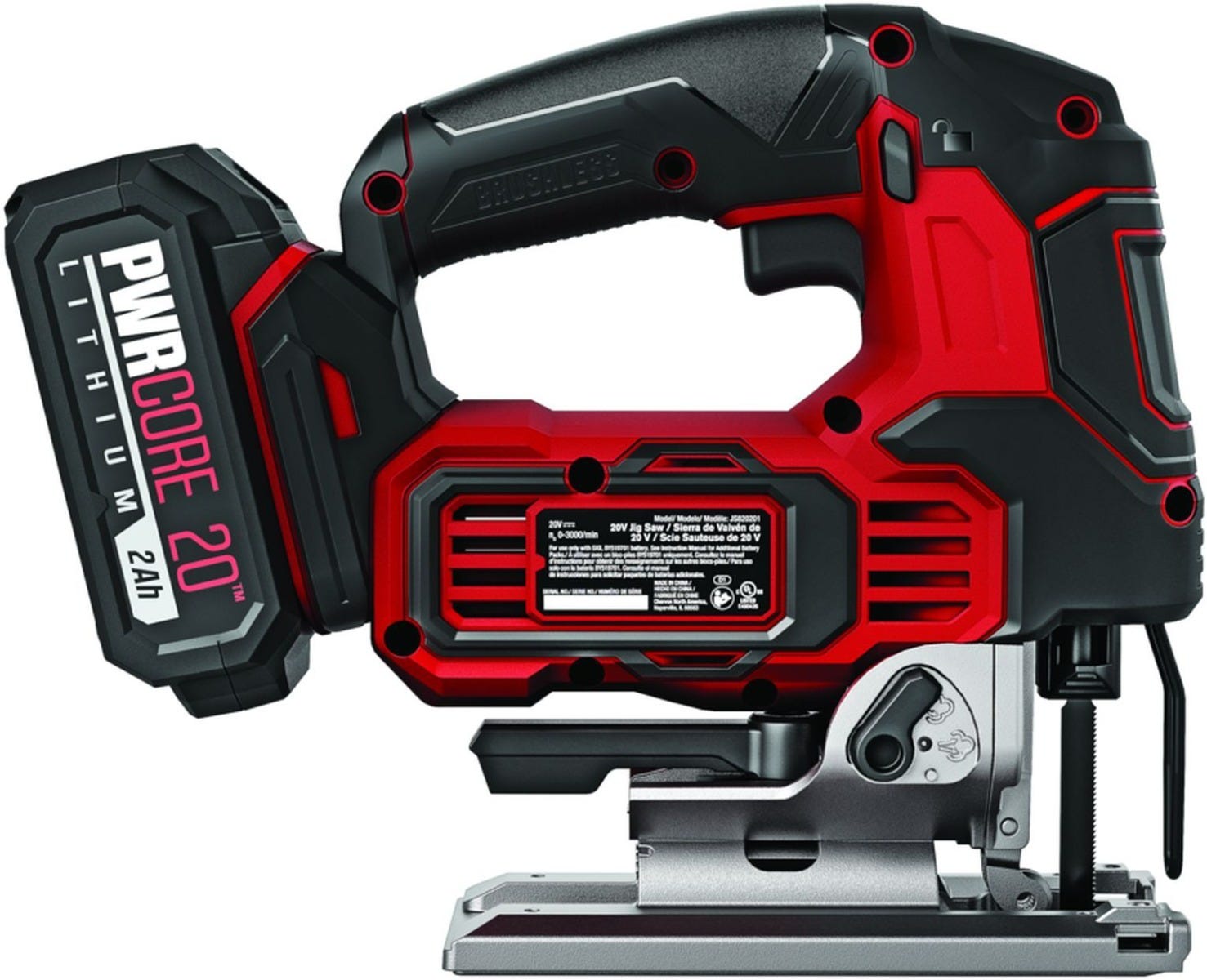 SKIL JS820202 PWRCore 20 Brushless 20V Jigsaw Kit with Battery and PWR JUMP Charger