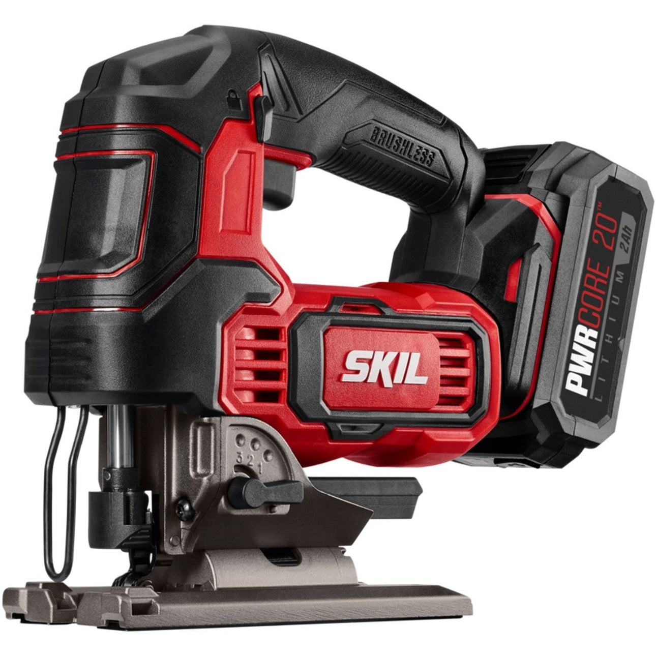 SKIL JS820202 PWRCore 20 Brushless 20V Jigsaw Kit with Battery and PWR JUMP Charger