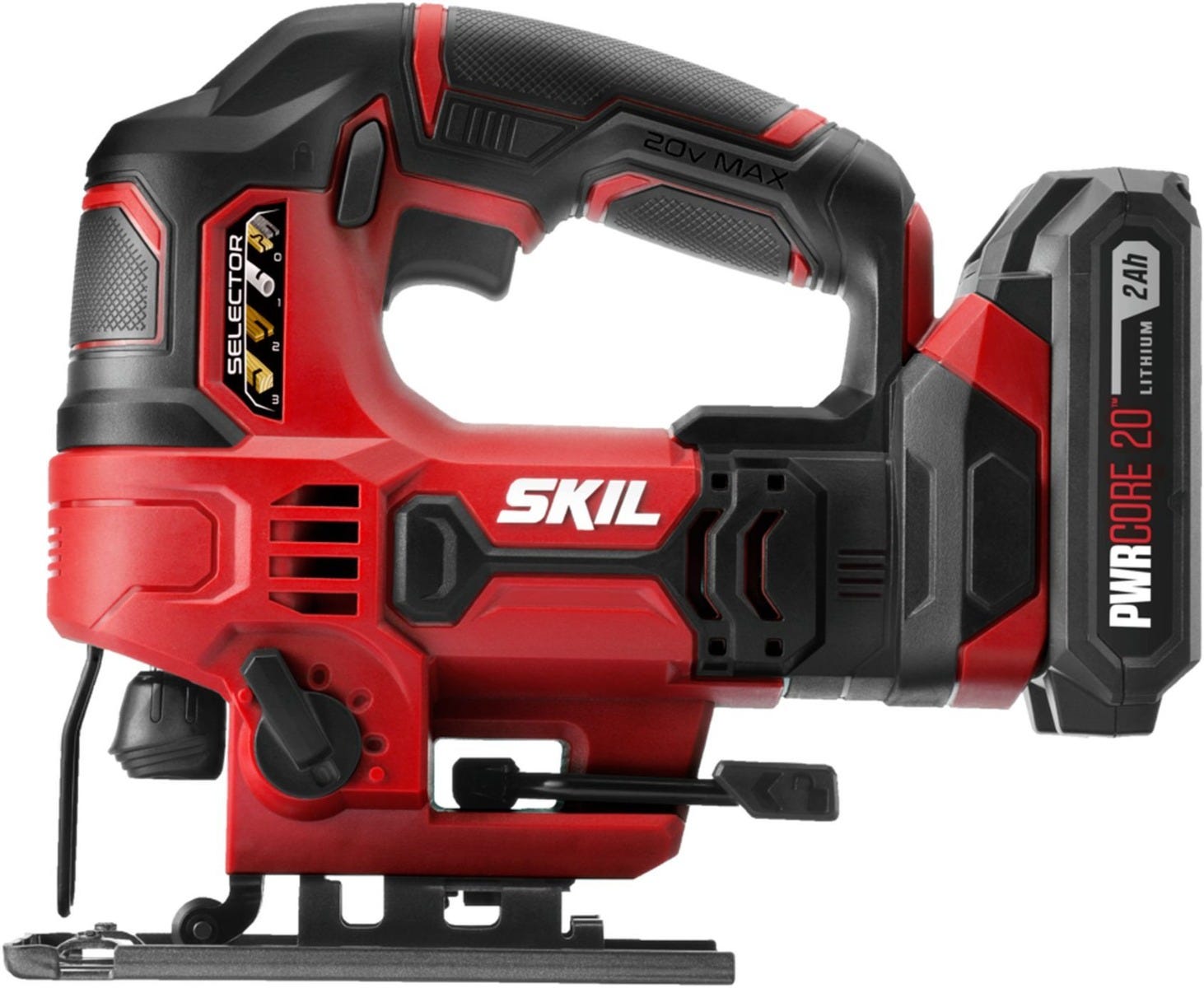 SKIL JS820302 PWR CORE 20 20V 7/8'' Stroke Length Orbital Jigsaw Kit with PWRCORE 20 Lithium Battery