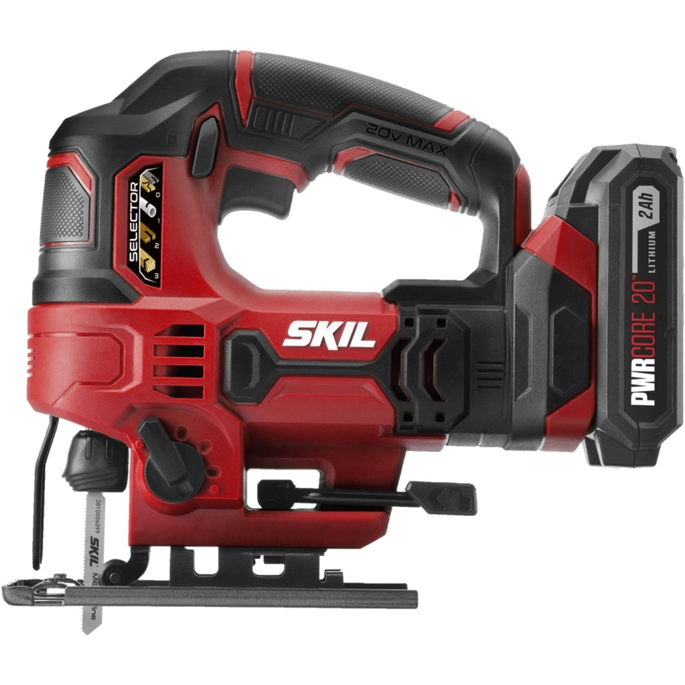 SKIL JS820302 PWR CORE 20 20V 7/8'' Stroke Length Orbital Jigsaw Kit with PWRCORE 20 Lithium Battery