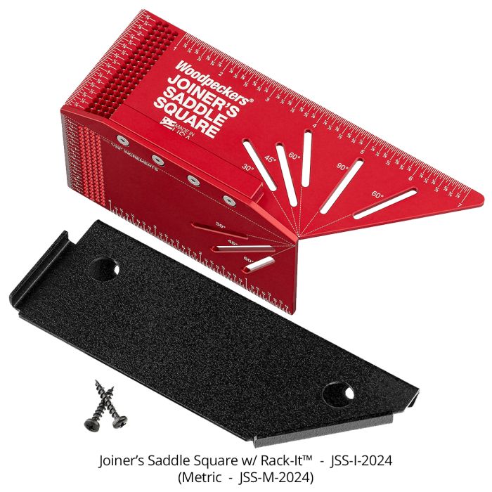 Woodpeckers JSS-I-2024 Joiner's Saddle Square w/ Rack-It, Inch