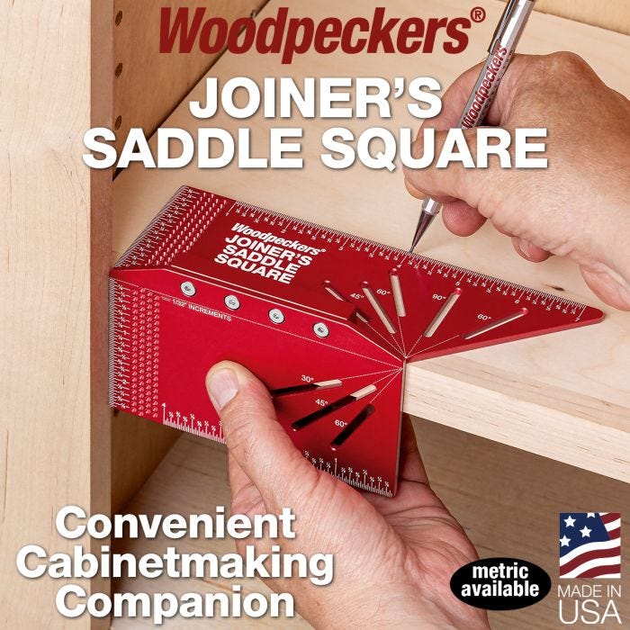 Woodpeckers JSS-I-2024 Joiner's Saddle Square w/ Rack-It, Inch