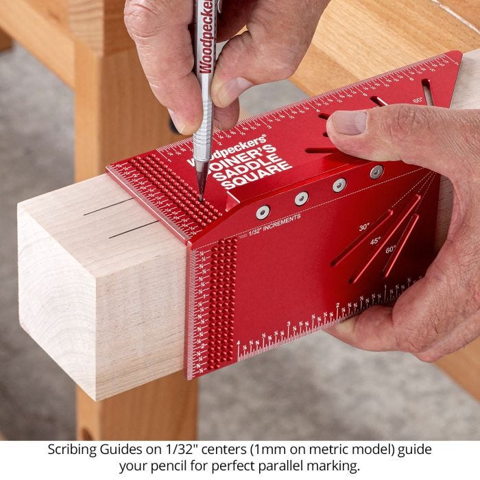 Woodpeckers JSS-I-2024 Joiner's Saddle Square w/ Rack-It, Inch