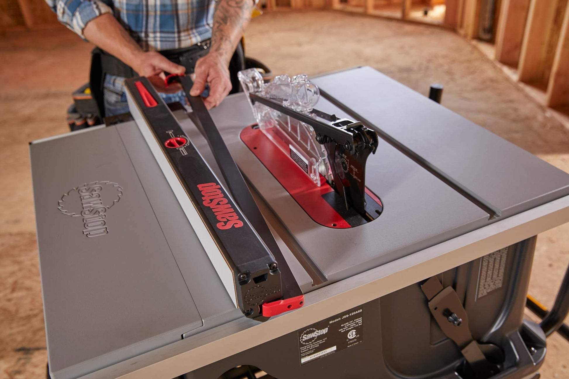 SawStop JSS-120A60 Jobsite PRO Table Saw with Cart & Fence