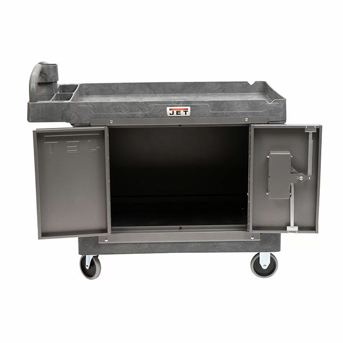 Jet Tools LOAD-N-LOCK Security Cart System with PUC-4325 Resin Utility Cart