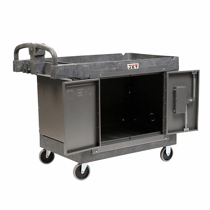 Jet Tools LOAD-N-LOCK Security Cart System with PUC-4325 Resin Utility Cart