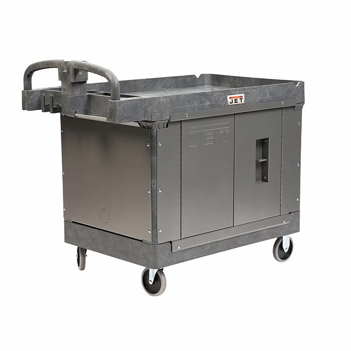 Jet Tools LOAD-N-LOCK Security Cart System with PUC-4325 Resin Utility Cart