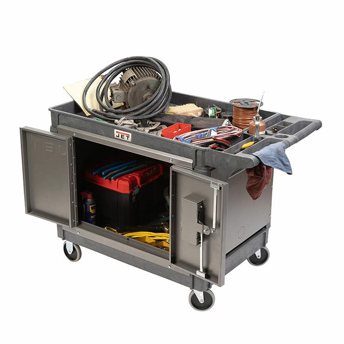 Jet Tools PUC-3725 Resin Cart w/ LOAD-N-LOCK Security System Kit