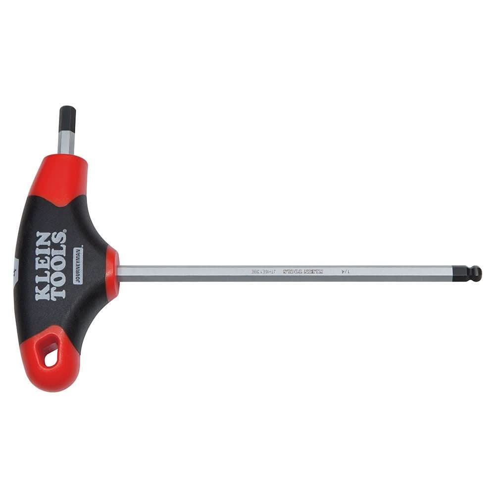Klein Tools JTH6E09BE 9/64-Inch Ball-End Hex Key, Journeyman T-Handle, 6-Inch