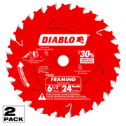 Diablo Tracking Point 6-1/2 in. x 24-Tooth Framing Circular Saw Blade Value Pack (D0624RVP)