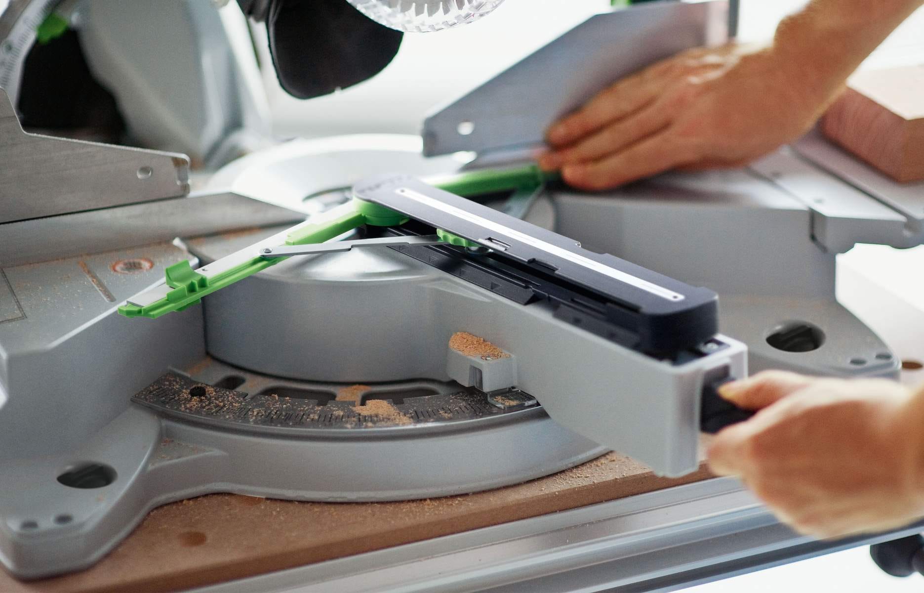 Festool KS 120 REB Kapex Sliding Compound Miter Saw with Universal & Fine Tooth Kapex Blade Set