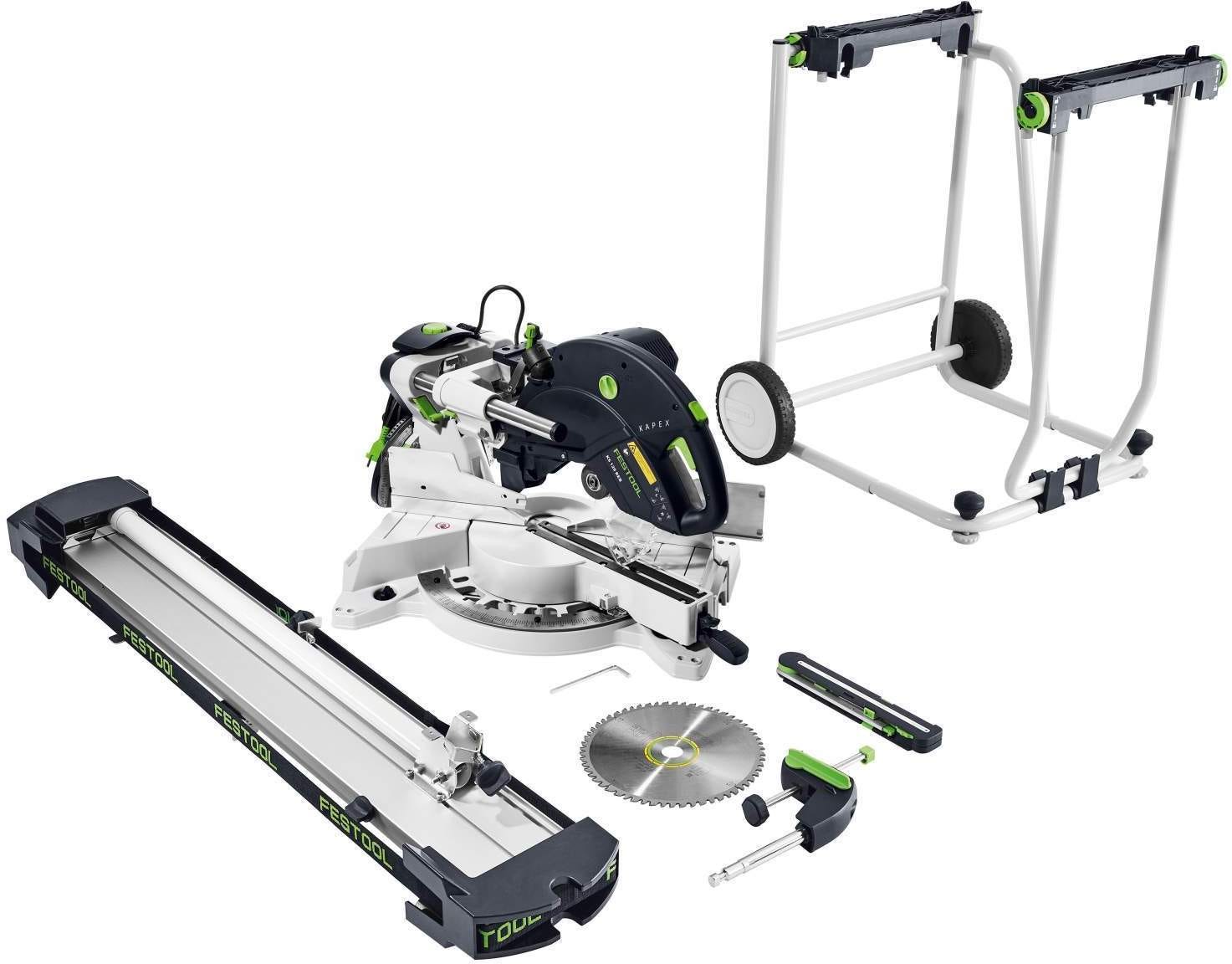 Festool 575306-497354 Kapex KS 120 REB Sliding Compound Miter Saw + Metric Stand w/ Extensions Combo