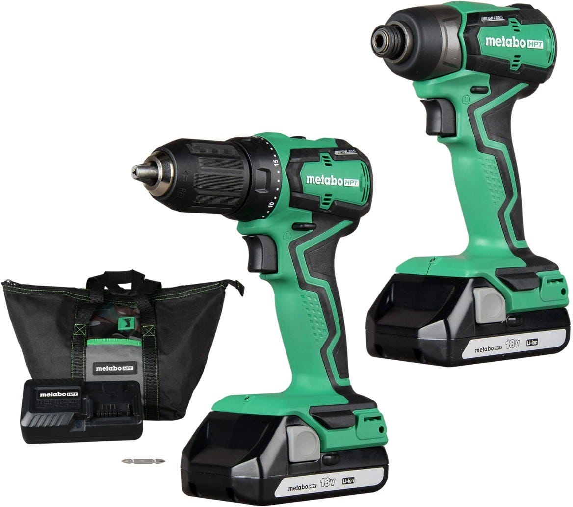 Metabo HPT KC18DDX 18V Cordless Oscillating Multi-Tool, Impact Driver and Drill 1.5 Ah Kit plus 30 oz Vacuum Insulated Tumbler