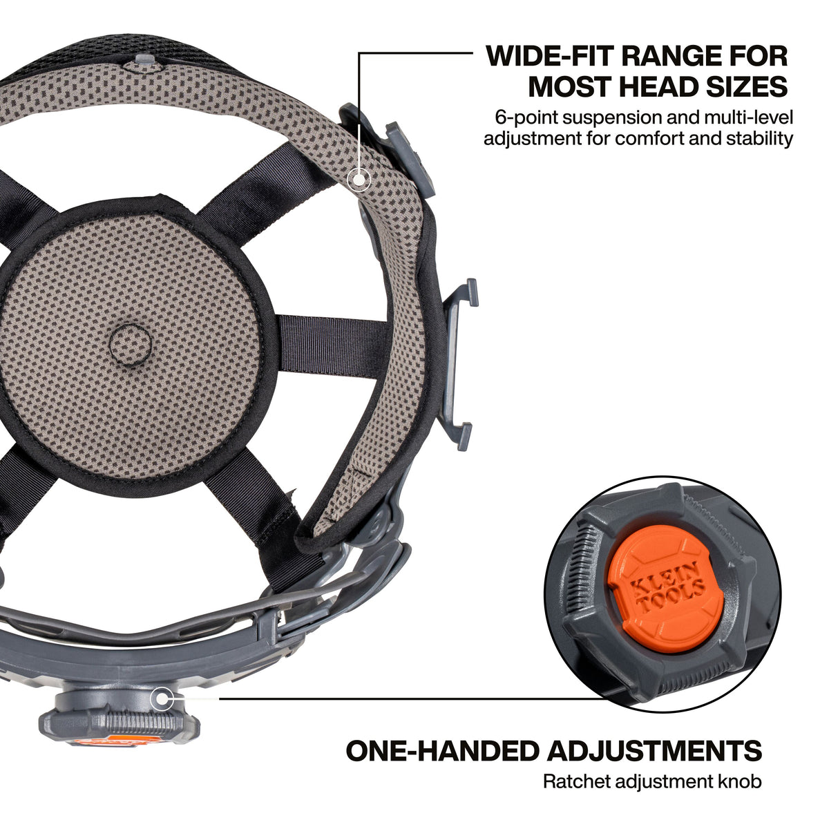 Klein KHHSPNT2 hard hat suspension feature detail