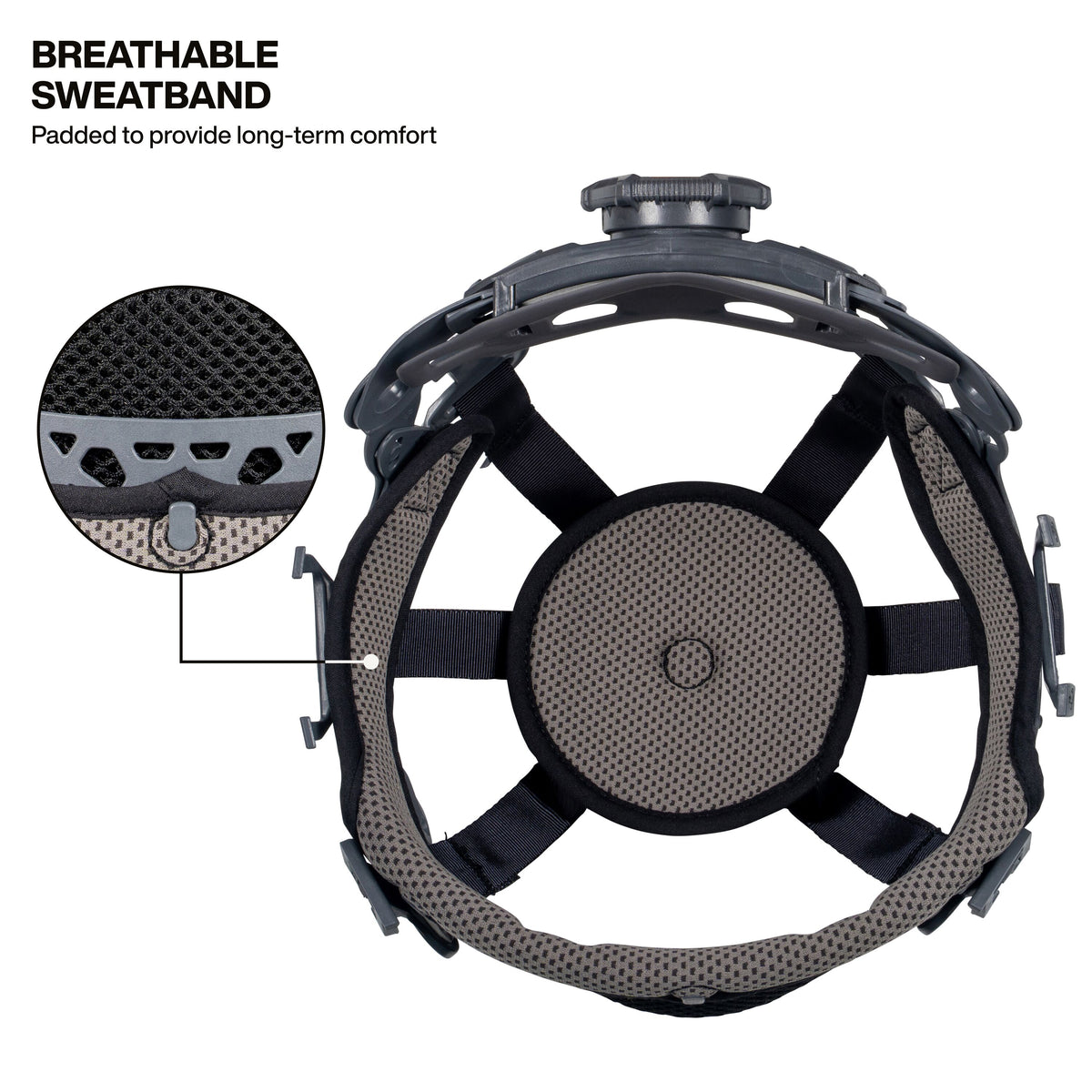 Klein KHHSWTBNDT2 hard hat sweatband padding detail