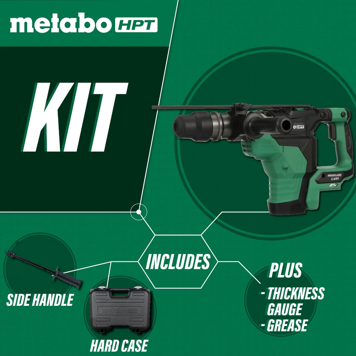 Metabo HPT 36V MultiVolt 1-9/16 Inch SDS Max Rotary Hammer (Bare Tool) (PROMO)