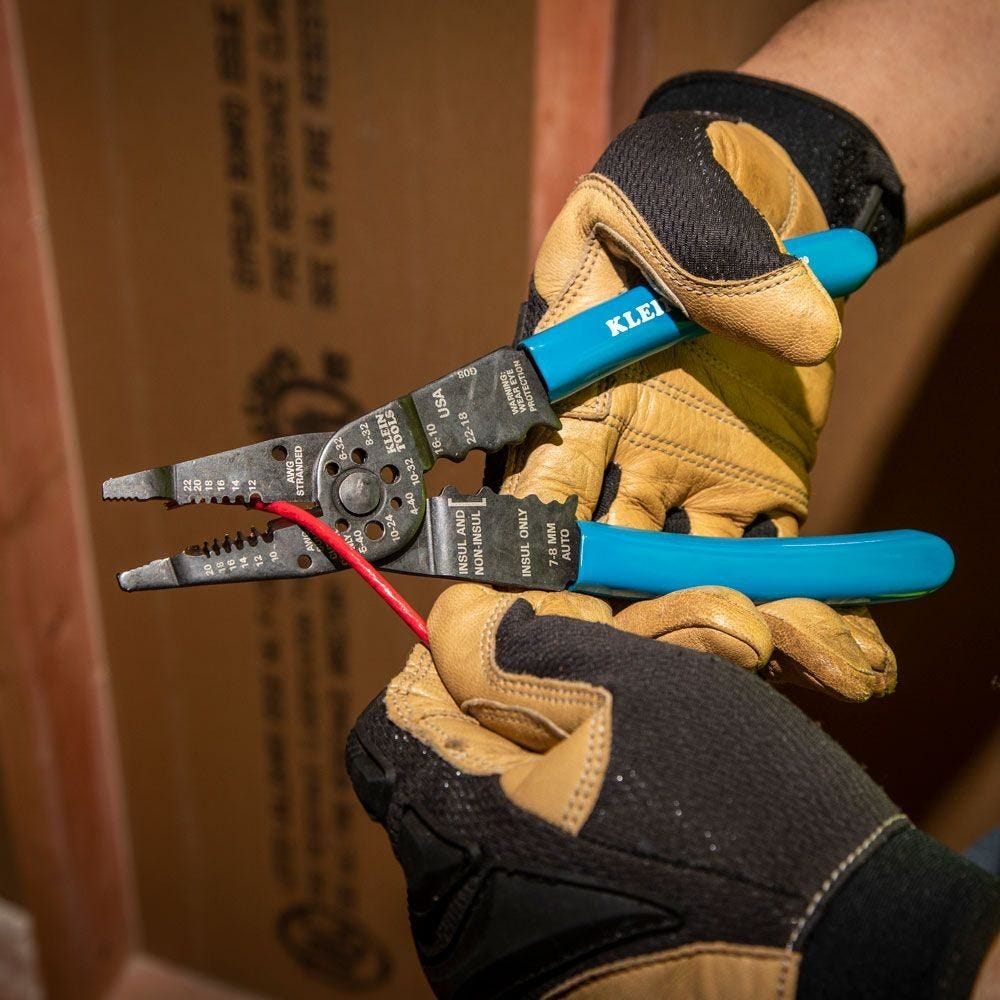 Klein 1010 Long Nose Multi Tool Wire Stripper, Wire Cutters, Crimping Tool