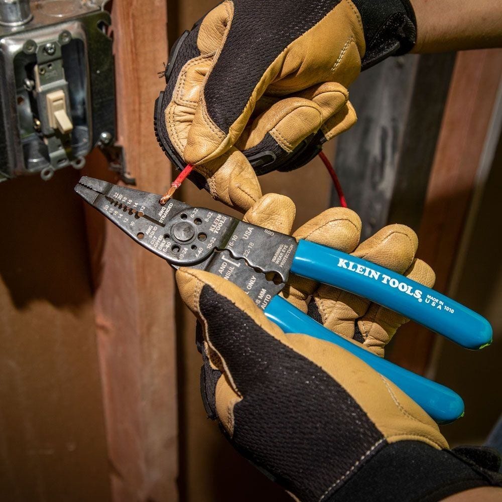 Klein 1010 Long Nose Multi Tool Wire Stripper, Wire Cutters, Crimping Tool