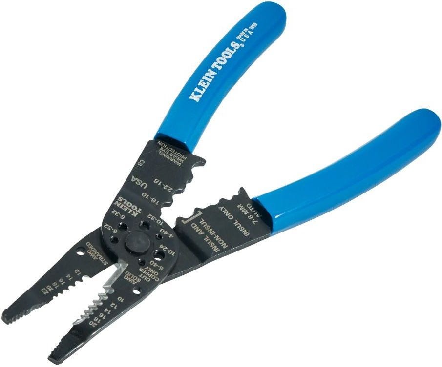 Klein 1010 Long Nose Multi Tool Wire Stripper, Wire Cutters, Crimping Tool