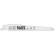 Klein 31716 Reciprocating Saw Blade, 6", .050 wide, 6 TPI, for Wood with Nails