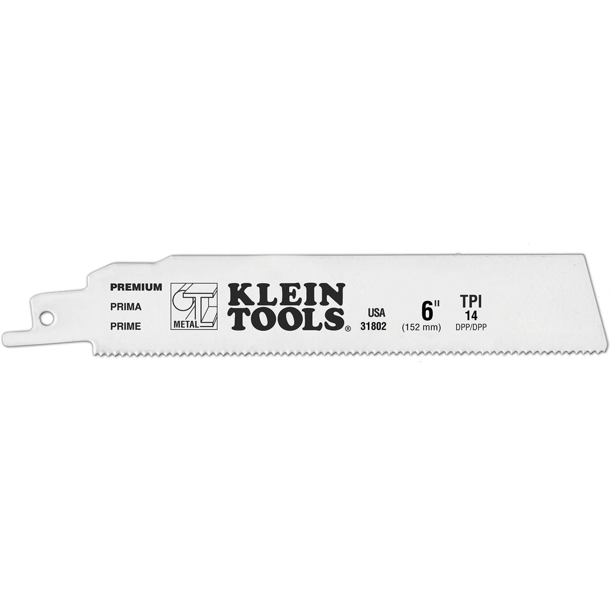 Klein 31802 Premium Reciprocating Saw Blade, 6" Blade, 14 TPI