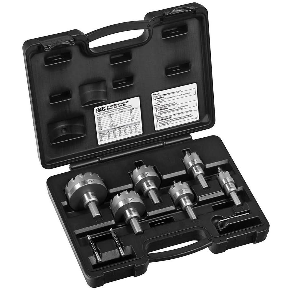 Klein 31873 Hole Saw Kit, Master Electrician Hole Cutter, 8-Piece