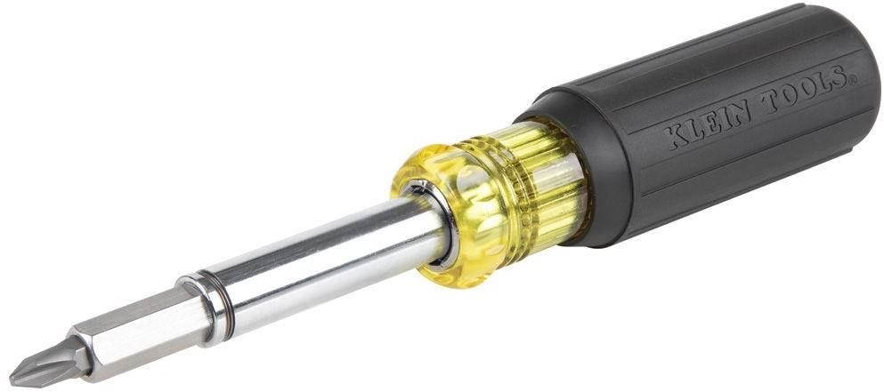 Klein 32500 Multi-Bit Screwdriver / Nut Driver, 11-in-1, Ph, Sl, Sq, Torx Bits