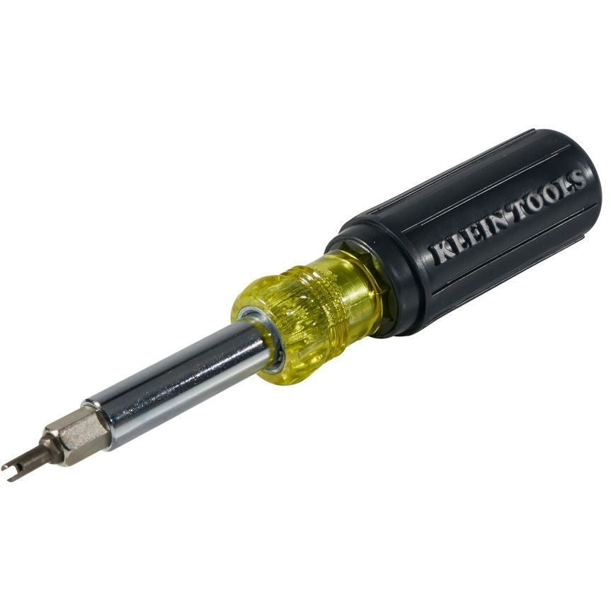 Klein 32527 Multi-Bit Screwdriver / Nut Driver, 11-in-1, Ph, Sl, Sq, Schrader Bits