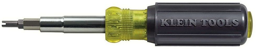 Klein 32527 Multi-Bit Screwdriver / Nut Driver, 11-in-1, Ph, Sl, Sq, Schrader Bits