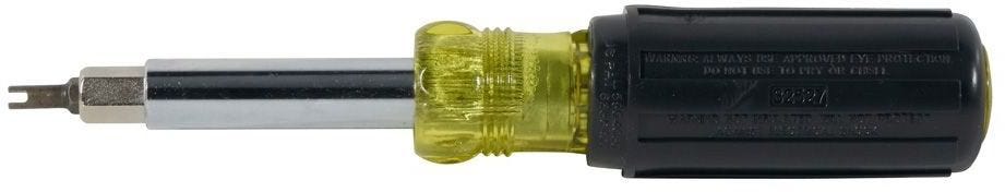 Klein 32527 Multi-Bit Screwdriver / Nut Driver, 11-in-1, Ph, Sl, Sq, Schrader Bits