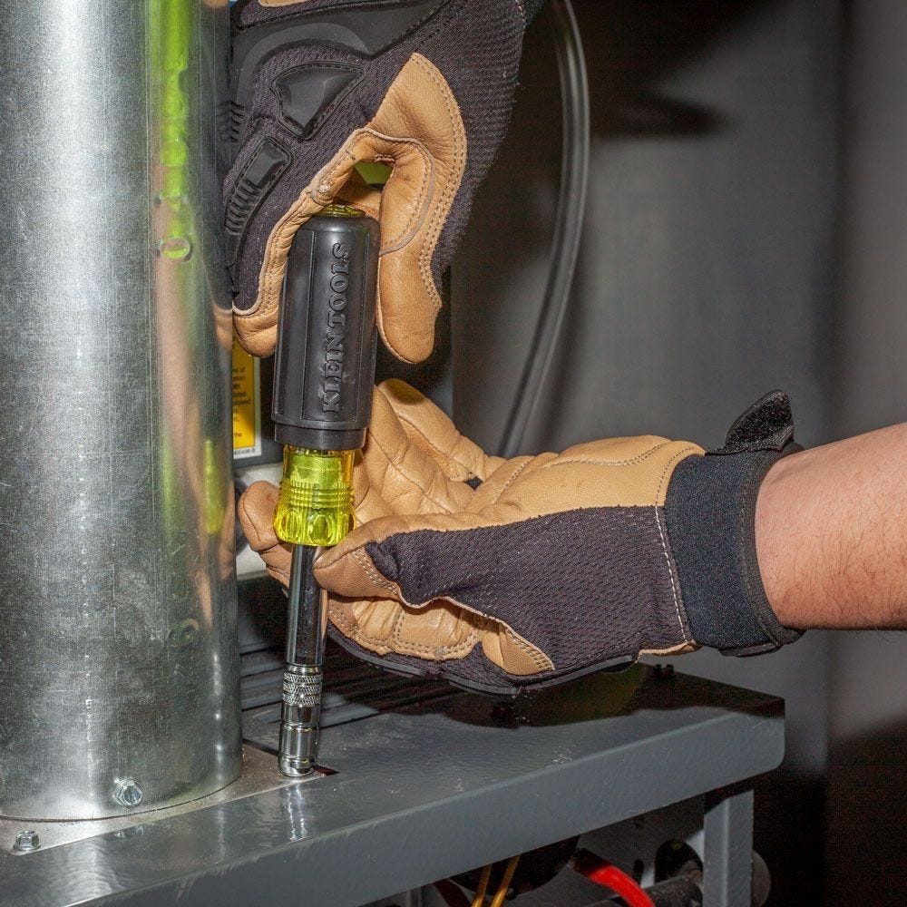 Klein 32596 HVAC Slide Drive Multi-Bit Screwdriver / Nut Driver, 8-in-1