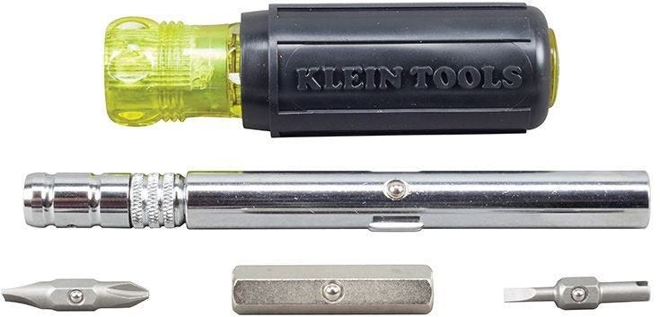 Klein 32596 HVAC Slide Drive Multi-Bit Screwdriver / Nut Driver, 8-in-1