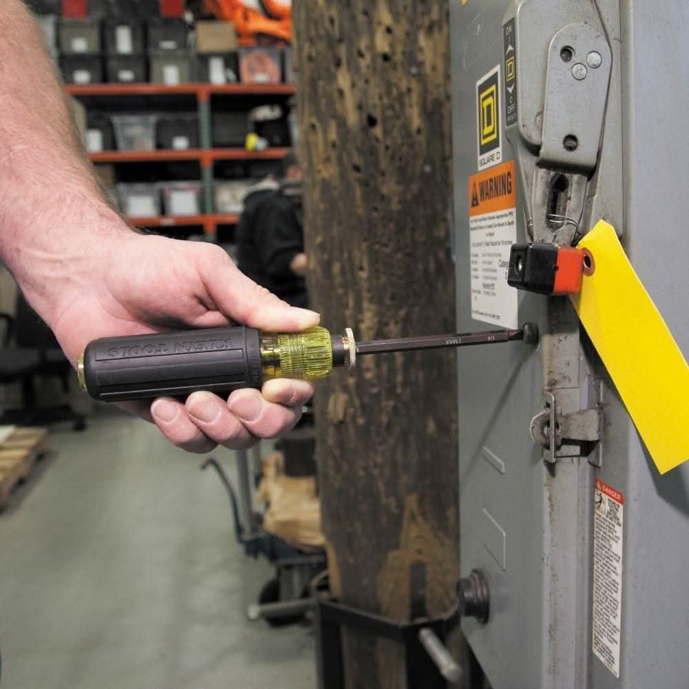 Klein 32751 Adjustable Screwdriver, #2 Phillips, 1/4-Inch Slotted