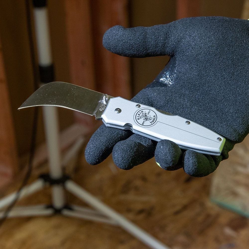 Klein 44006 Lockback Knife 2-5/8-Inch Hawkbill Blade, Aluminum Handle
